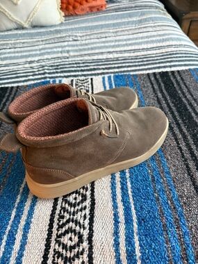 Men's Brown Suede Boat Shoes with Tan Sole